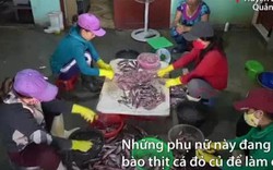 Làng xay chả cá đỏ ở Quảng Ngãi vừa cho chồng ăn vừa bán