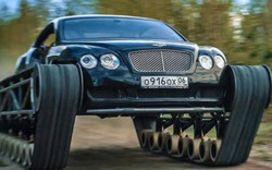 Bentley Continental GT hóa "xe tăng siêu sang" nhờ lắp thêm bánh xích