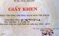 Thanh Hóa: Trao giấy khen "tiên tiến, xuất sắc" cho trẻ mầm non