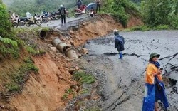 Lai Châu: Mưa lớn, tỉnh lộ 132 sạt lở gây gián đoạn giao thông