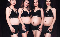 4 chị em ruột "rủ nhau" mang bầu, cô nào cô nấy xinh lung linh