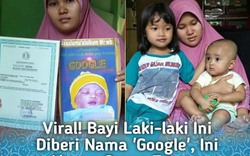 Cha mẹ đặt tên con là Google với hy vọng con mình có ích cho xã hội