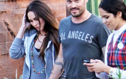 Megan Fox tung tăng bụng bầu cùng chồng đi chơi