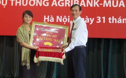 Agribank trao thưởng 2kg vàng