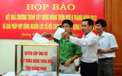 Quảng Ninh: Phóng viên ủng hộ Quỹ Xây dựng nông thôn mới