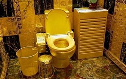 Cô Kim chơi trội với toilet dát vàng kín bưng