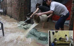 Dân Thủ đô be bờ trong nhà, tát nước tránh lụt