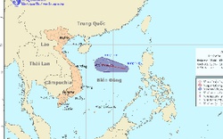 Áp thấp nhiệt đới hình thành giữa biển Đông