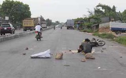 Cán nát nam thanh niên, xe container bỏ trốn