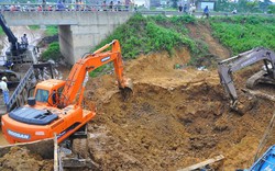 Hối hả &#34;hàn&#34; đường ống dẫn nước Sông Đà bị vỡ lần 9