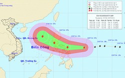 Xuất hiện bão giật cấp 11-12 gần biển Đông