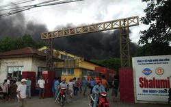 Cháy lớn tại xưởng ôxy hóa Nhà máy Nhôm Sông Hồng