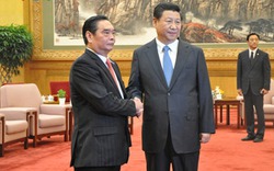 Thường trực Ban Bí thư Lê Hồng Anh hội kiến Chủ tịch Trung Quốc Tập Cận Bình