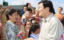 Chủ tịch nước thị sát tình hình kinh tế-an ninh tại xã đảo Kiên Giang