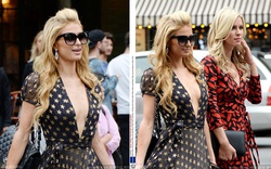 Paris Hilton vô cùng gợi cảm khi thả rông ngực dạo phố