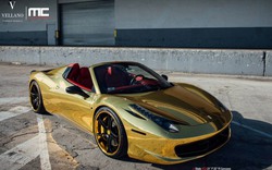 Chùm ảnh siêu xe Ferrari 458 Spider bọc vàng đẹp khó tin