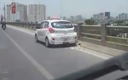 HN: Xuất hiện thêm clip taxi đỗ trên cầu Vĩnh Tuy