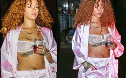 Rihanna phanh áo ngoài khoe nội y trong suốt sexy