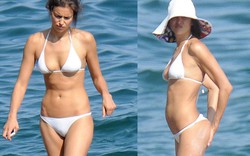 Irina Shayk mặc bikini gợi cảm, nhăn nhó vì nắng gắt