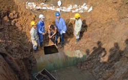 Đường ống nước sông Đà lại vỡ, 70.000 hộ dân mất nước sạch