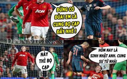 ẢNH CHẾ: Schweinsteiger “dạy dỗ” Rooney, Mourinho mỉa mai David Moyes