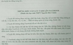 Trường học ra nội quy cấm chửi bậy trên Facebook