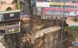 Video: Hố tử thần khổng lồ giữa phố Trung Quốc