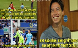 ẢNH CHẾ: Nasri học lốp bóng từ Văn Quyết, Falcao là truyền nhân của Torres