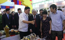 Tổng Bí thư Nguyễn Phú Trọng thăm gian trưng bày của Hội NDVN