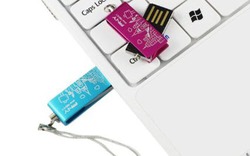 USB xoay 360 độ, vỏ mạ crôm và họa tiết hình ảnh New York, Paris