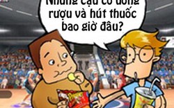 Truyện tranh: Kiến thức về uống rượu, hút thuốc