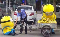 "Minions" bán chuối bị cảnh sát “hỏi thăm”