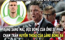 ẢNH CHẾ: Van Gaal khiếp vía “thánh” Bendtner, sao M.U “đá đểu” Arsenal