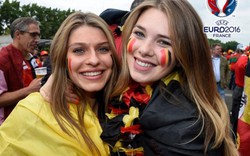 Nữ CĐV xinh đẹp của ĐT Bỉ tỏa sáng lần cuối tại EURO 2016