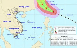 Thông tin mới nhất về siêu bão Nepartak trên Biển Đông