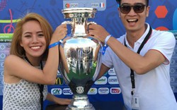 DJ đội Sơn Tùng sung sướng chạm tay vào cúp Euro 2016