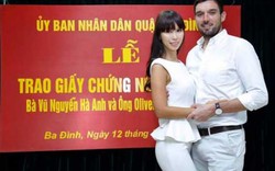 Ảnh kết hôn "bất thường" của chân dài Hà Anh gây ồn ào