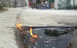 Clip: Kỳ lạ 11 giếng nước ở Quảng Ninh hóa đen kịt, bật lửa là cháy