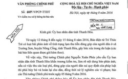 Thủ Tướng yêu cầu Thanh Hóa làm rõ phản ánh về lạm thu phí