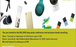 Sony hứa hẹn "bùng nổ sản phẩm" tại IFA 2016