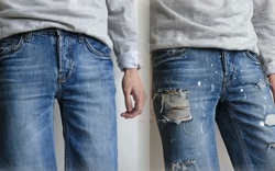 Mách chàng dùng dao cạo râu để tạo quần jeans rách