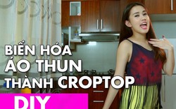 Hot girl Ngọc Thảo bật mí cách cắt nhuộm áo croptop cực dễ