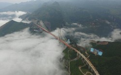 TQ lắp xong cầu cao nhất thế giới cách mặt đất 560m