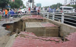 Nghệ An: Xuất hiện hố sụt lún rộng hơn 10m, người dân hoảng sợ