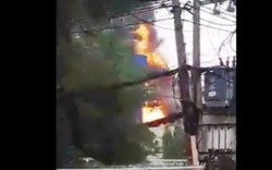 Cấp điện trở lại cho dân sau sự cố cháy Trạm biến áp 110 kV Hoà Hưng