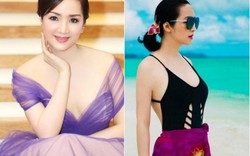 Tuổi U50, Hoa hậu Giáng My vẫn mặc bikini, váy khoét sâu đến bụng