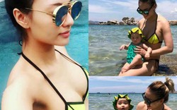 "Mòn mắt" ngắm gái một con Hồng Quế mặc bikini bé xíu tắm biển