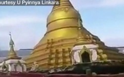 Kinh hoàng cảnh lũ 'nuốt chửng' một ngôi chùa bằng vàng ở Myanmar