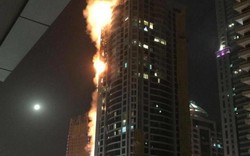Hình ảnh ngọn lửa nuốt chửng tòa nhà chọc trời 79 tầng ở Dubai