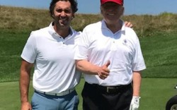 Dù khẩu chiến với Triều Tiên, Trump vẫn tươi cười đánh golf